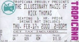 [ticket for Rick Thomas magic show]