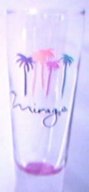 [clear Mirage shotglass that turns purple]